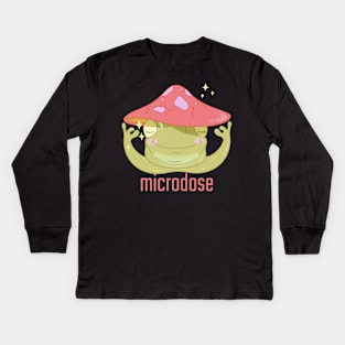 Microdose mushrooms, Magic Mushrooms, hallucinogenic mushrooms, psilocybin mushroom Kids Long Sleeve T-Shirt